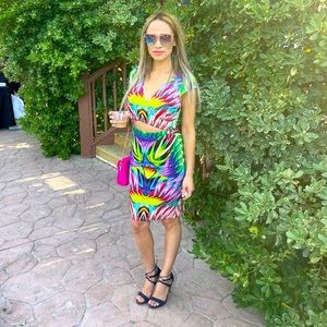 Bebe Multi colored Dress Small